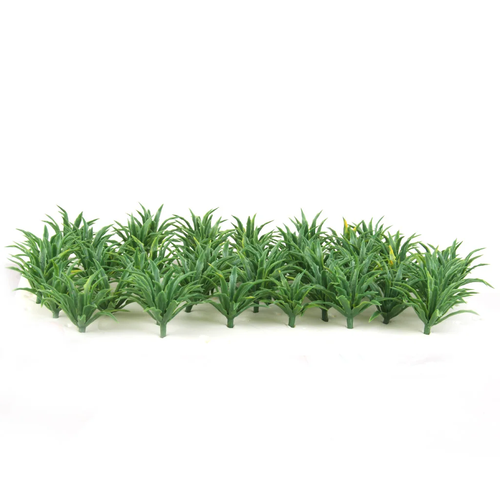 50Pcs 1:100 Schaal Building Park Tuin Miniatuur Model Boom Struiken Bos Groen Planten Landschap Wargame Landschap Levert