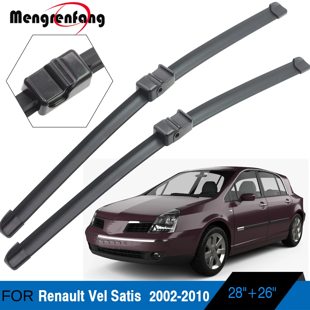 Per Renault Vel Satis 2002-2010 Auto Davanti Parabrezza Tergicristallo Lame di Gomma Morbida Tergicristallo Lato Spille Arms 2 Pezzi
