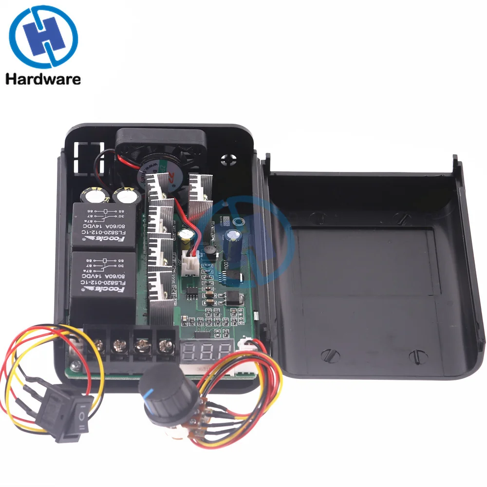 Controlador de velocidad del Motor, dispositivo con pantalla Digital LED, 12V, 24V, 36V, 48V, MAX60A, PWM, CC, marcha atrás, con interruptor de bajada del Motor
