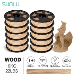 SUNLU-filamento PLA de madera para impresora 3D, materiales de impresión de buena dureza, 1kg, 1,75 MM