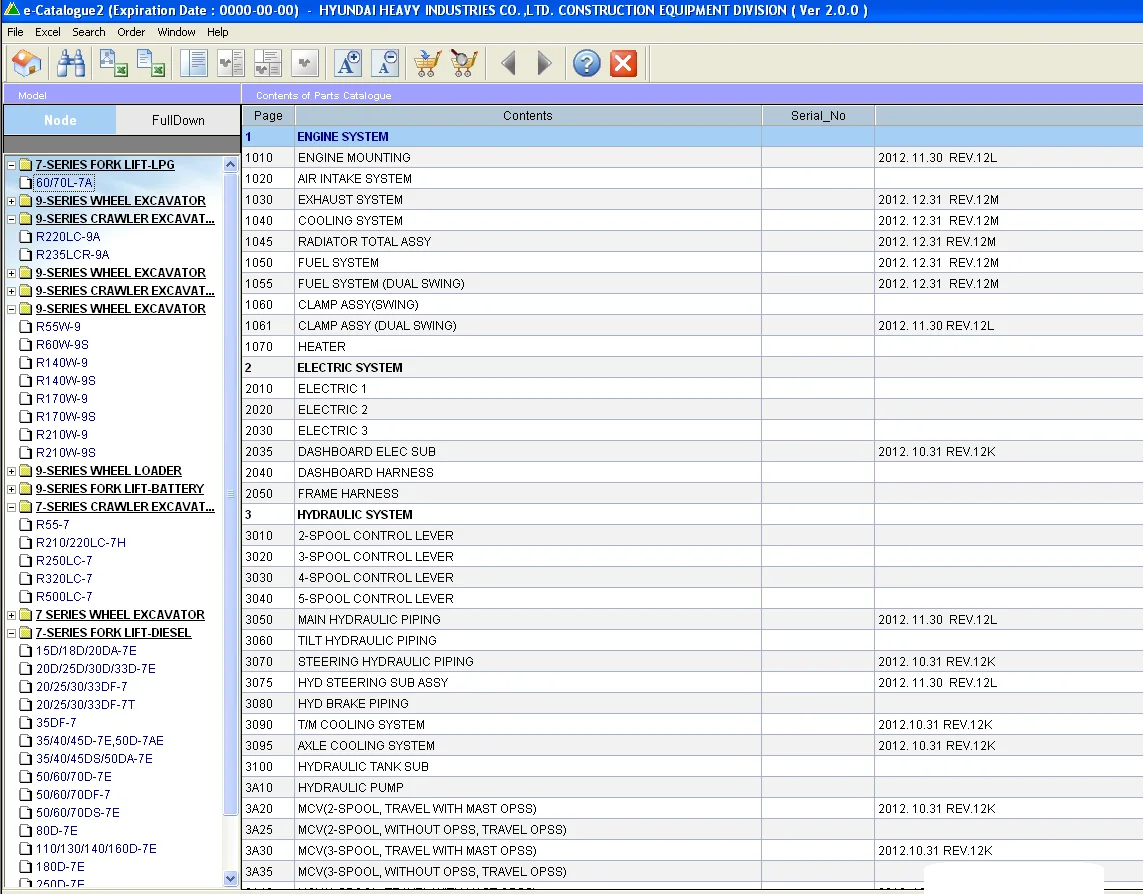 

Для строительного оборудования Hyundai Heavy Industries — каталог электронных запасных частей 2017 г.