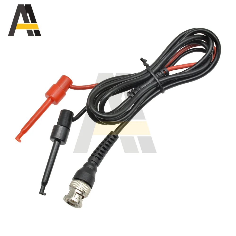 Bnc macho plug q9 para duplo gancho clipe sonda de teste p1007 p1011 cabo leva 120cm com 2 sondas 500v teste gancho osciloscópio accessorie