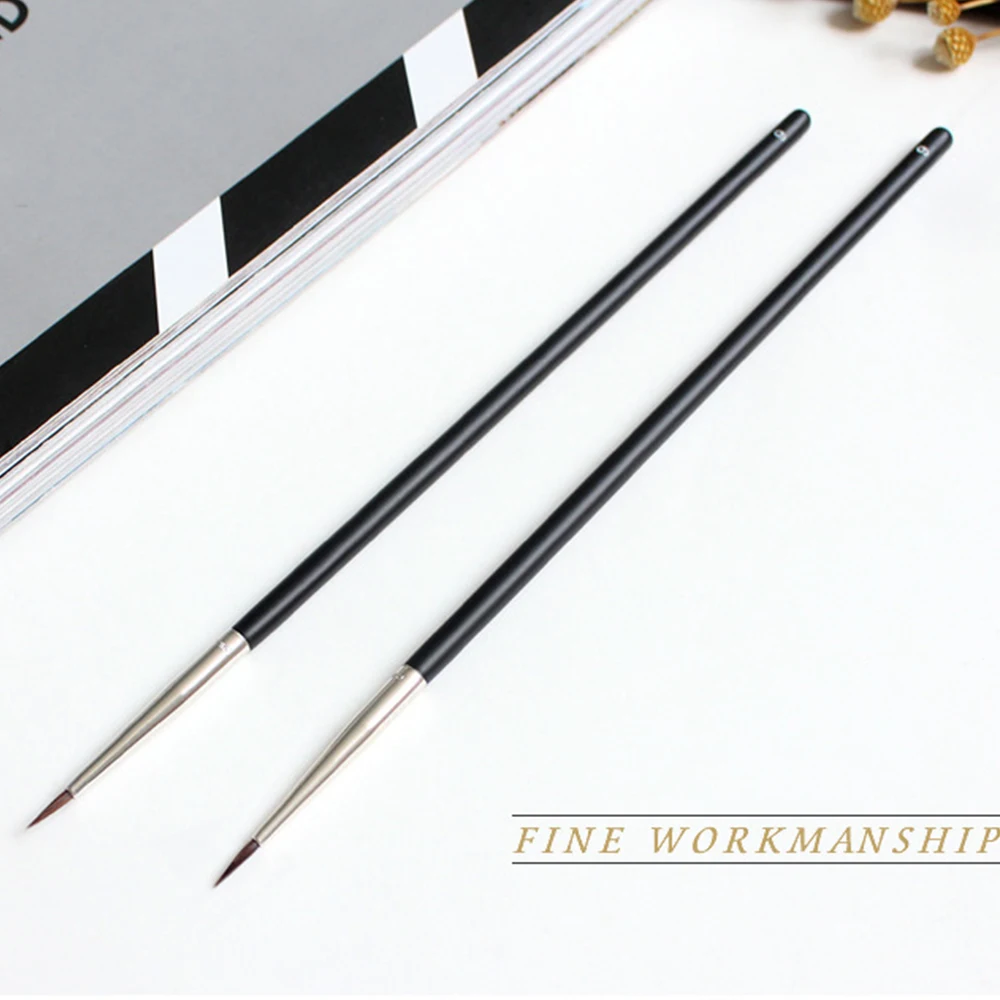 Hot Makeup Brushes Fine Mink Hair Eyeliner Pen Eyebrow Cream Brush Black Eyeliner Brush