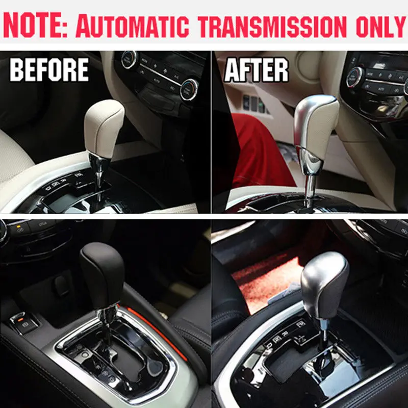 Chrome Gear Shift Knob Cover Trim For Nissan Rogue X-Trail Sentra 2014 2015