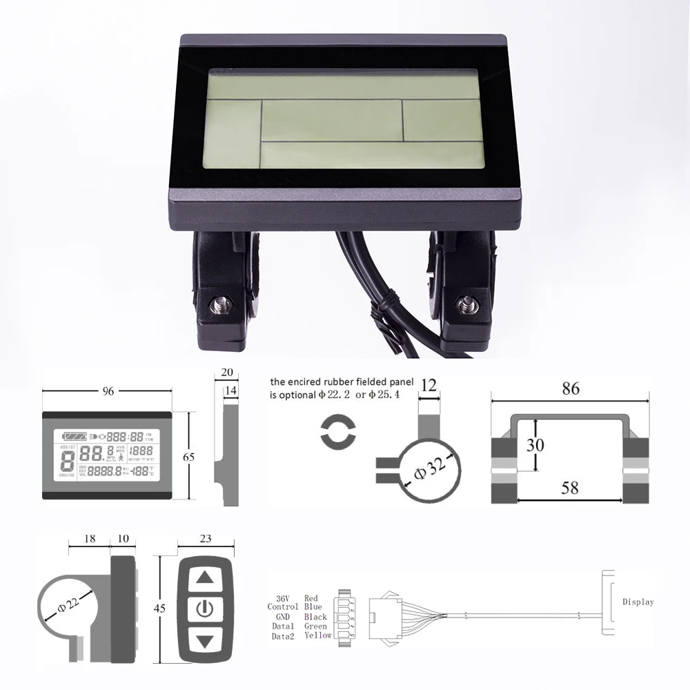 KT Controller Accessories Ebike Brake Sensor LCD3 LCD4 LCD5 Display 9 Pin Hub Motor Cable Twist Throttle PAS Sensor E-Bike Parts