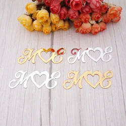 Personalized Initial Letter Custom Diecut Letters Wedding Acrylic Mirror Sticker Valentine's Day Party Chocolate Decoration