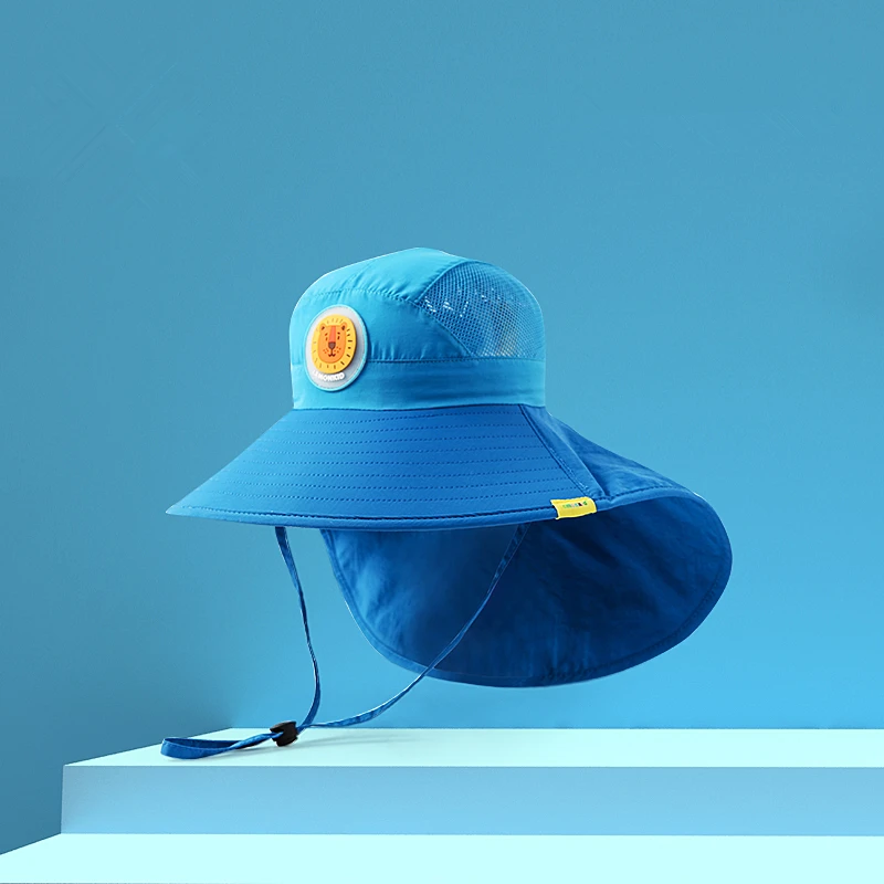 Lemonkid Wide Brim Children Sun Hat Kids Bucket Cap Summer Beach Girls Travel Outdoor New Fashion Cute Casual Sun Hats