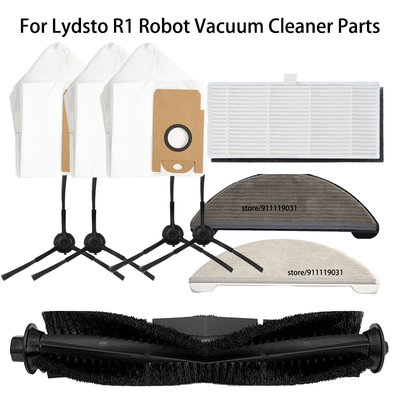 Parti sostituibili accessori sacchetti per la polvere spazzole laterali rotanti filtri HEPA panni monouso per aspirapolvere Lydsto R1