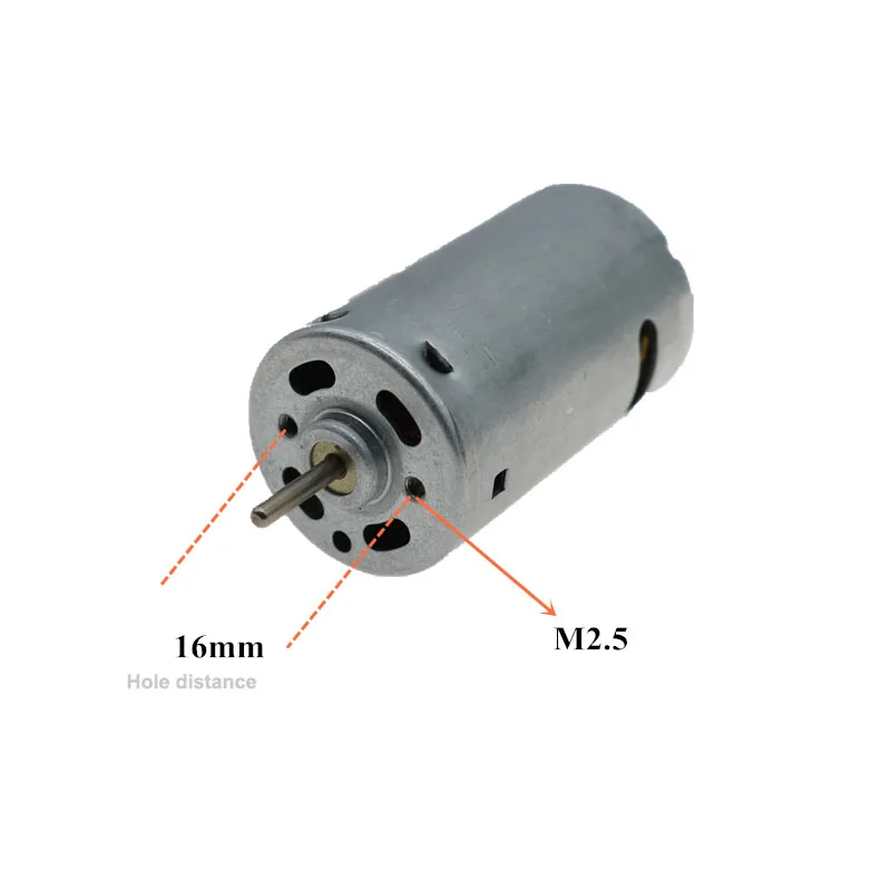 Micro RS-390 Motor DC 6V-24V 26000 RPM High Speed Large Torque with Cooling Fan DIY Drill Tool Motor