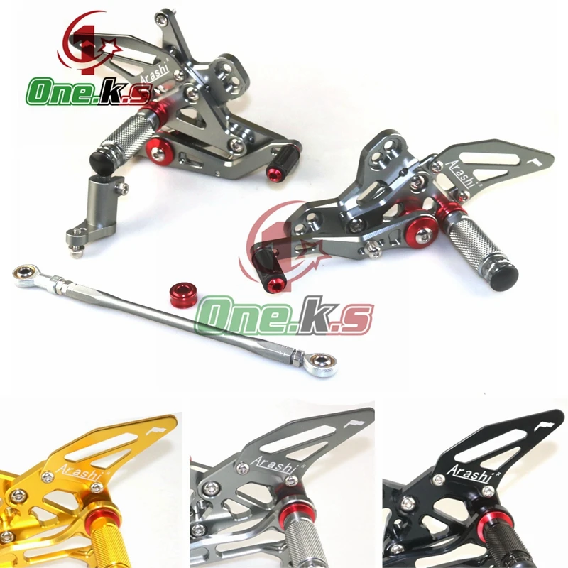 

CNC Aluminum Alloy Motorcycle footrest footpeg pedal foot peg Rearset Rear Set Rearsets For HONDA CB650F CBR650F CB650R CBR650R