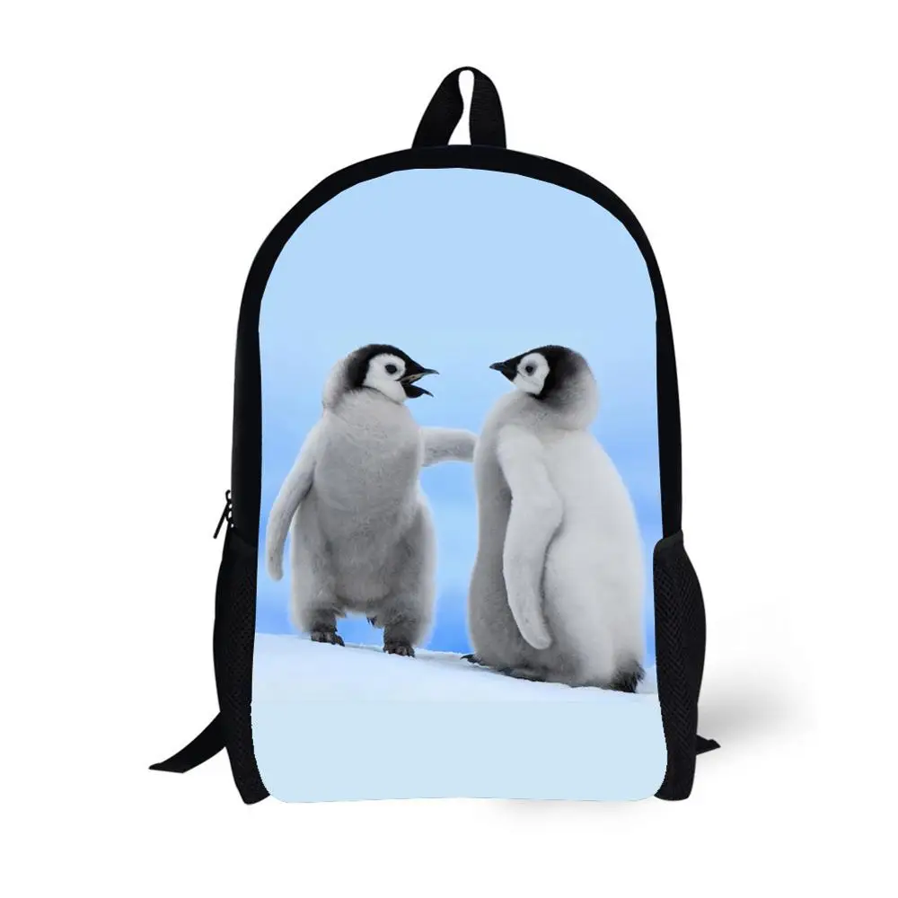 Penguin pattern Children Backpack 3D Animal Travel Daypack for Teenagers Boys Helicopter Men School Shoulder Bag