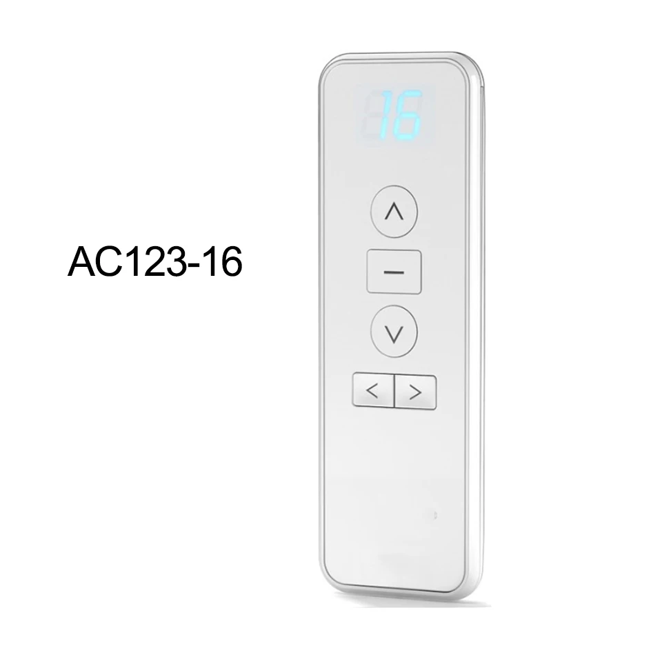 A-OK-Controle Remoto para Smart Curtain Home, AC123, 01, 02, 16 canais, sem fio, controle remoto para Aok Cortina Elétrica