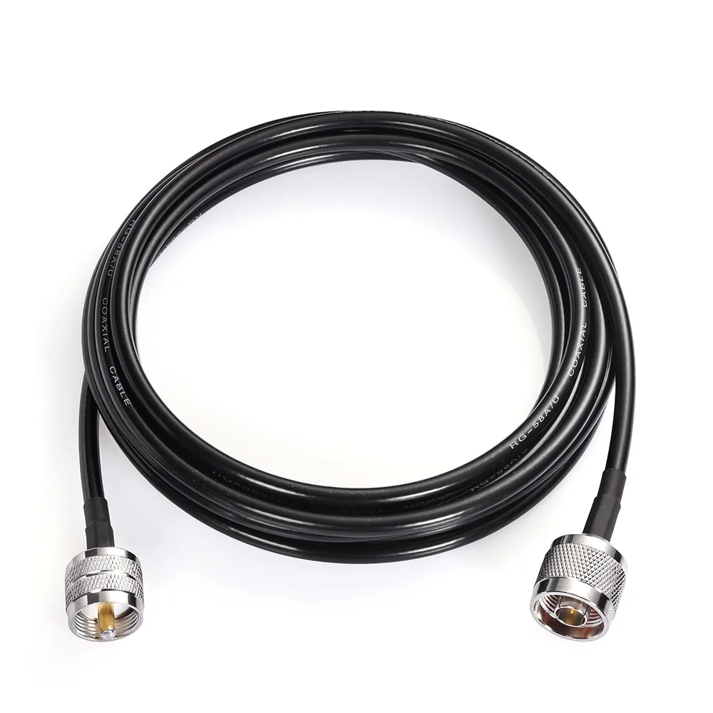 Superbat N Type-UHF Cable N Straight Male to UHF Plug Straight RG58 50cm for Ham Radio CB Radio VHF/UHF Two Way Radio Antenna