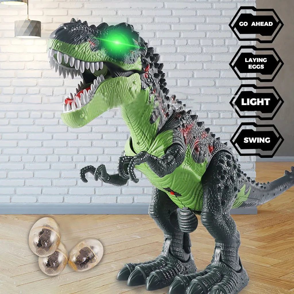 Large Spray Dinosaurs Tyrannosaurus RC Animal With Light Sound Robot Electronic Walking Model Children toys for Kid Gift XMAS