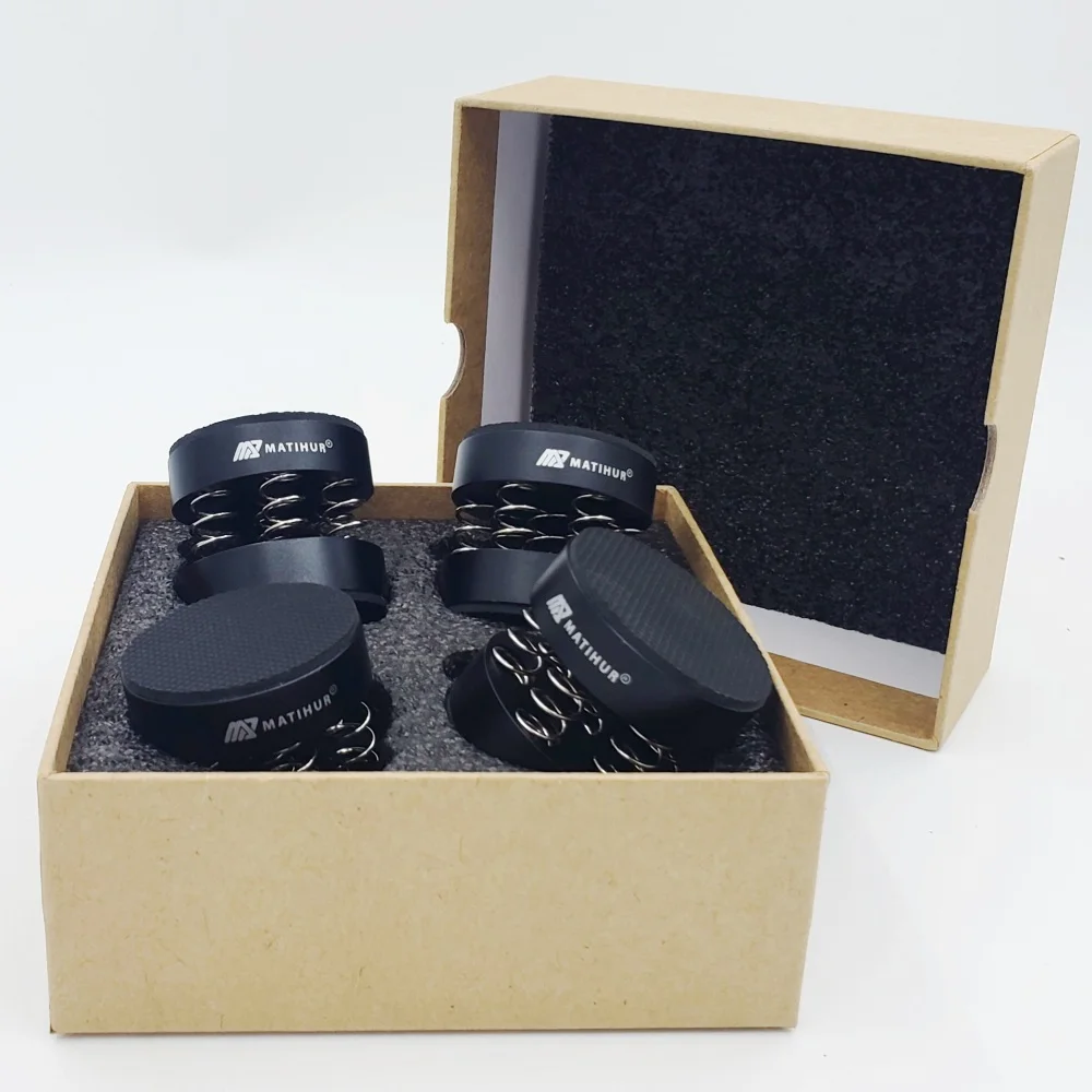 Almofada de amortecimento de mola áudio, 4 unidades/8peças, atualização matihur áudio auditólico, espinho, alta fidelidade pés amplificador de pé cd