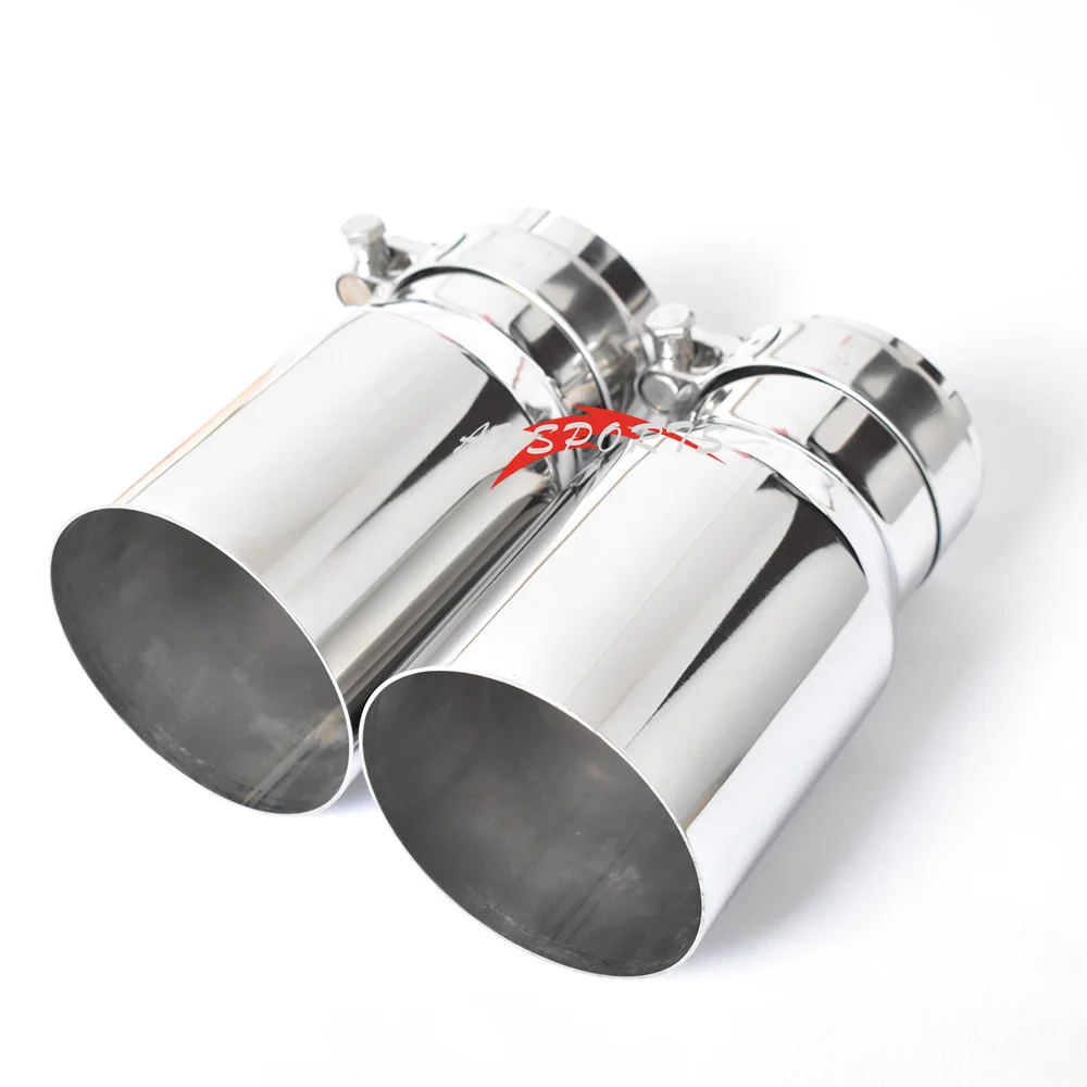 

1 PC Car Modified Stainless Steel Exhaust Pipe Universal Straight Edeg Shiny Muffler Tip For Mitsubishi