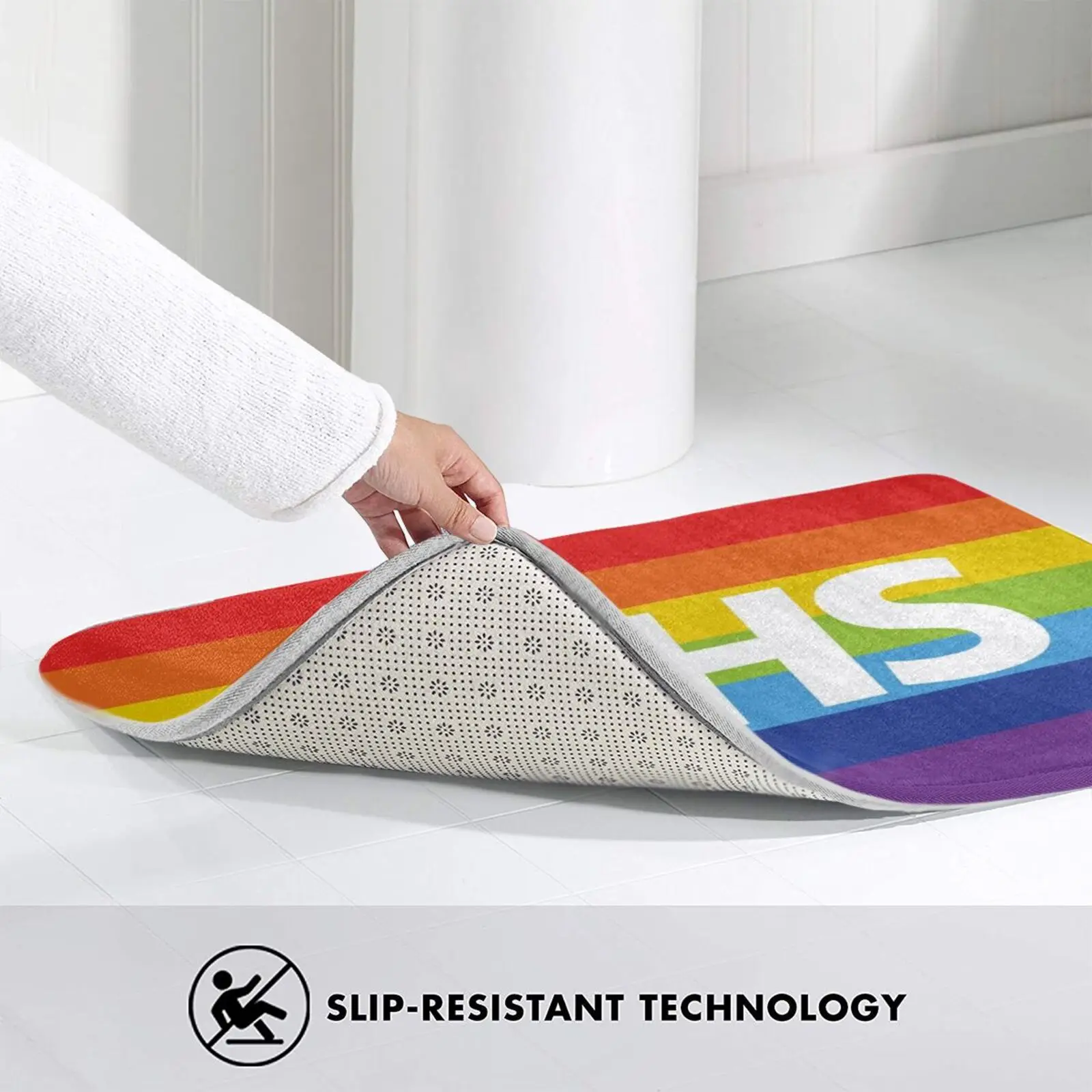 Nhs قوس قزح لينة سجادة ضد الإنزلاق البساط السجاد وسادة Nhs الحب الخدمة الصحية الوطنية الصحة الأبطال الوطني Nhs أبطال