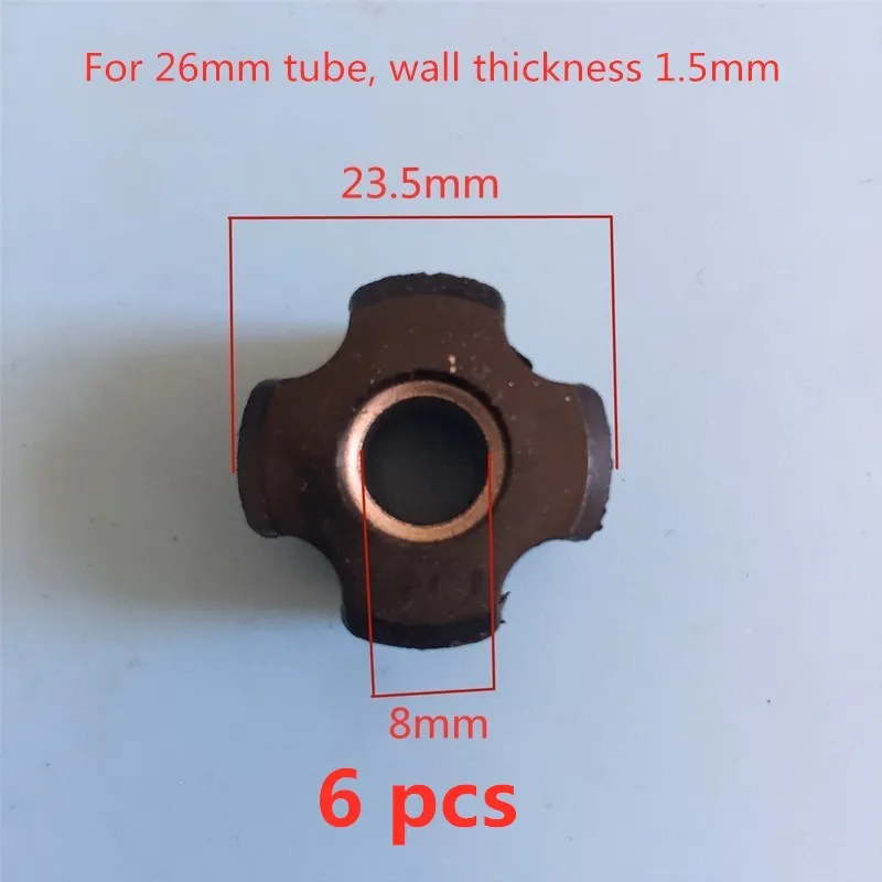 Buje de rodamiento de aceite del eje de la desbrozadora, diámetro exterior de 22,5mm/23,5mm/24,5mm/25,5mm, diámetro interior de 8mm, tubo de 26mm / 28mm