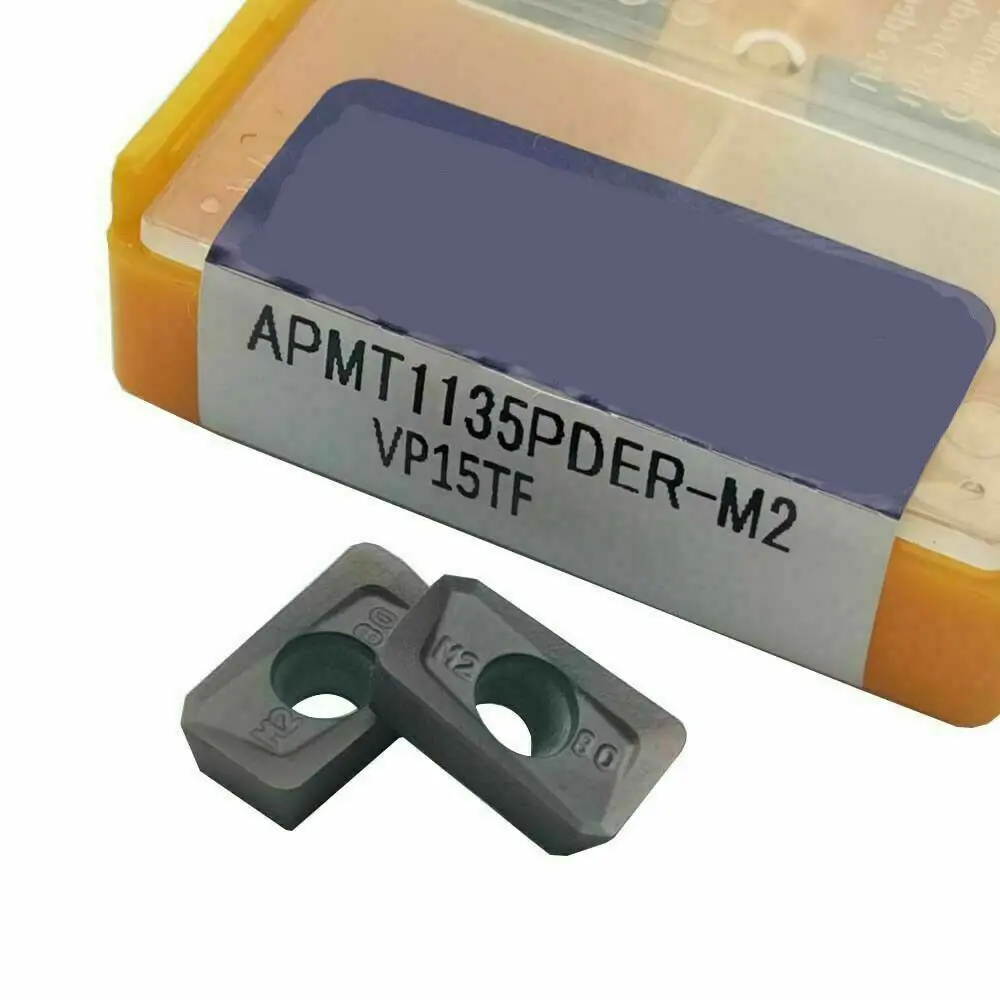 CNC คาร์ไบด์ 10PCS APMT1135PDER-M2Insert เครื่องตัด IndexableAPKT1135