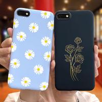 For Huawei Y5 Lite 2018 Case Y5 2018 DRA-LX5 Daisy Sunflower Girls Pattern Candy Silicone Back Cover For Huawei Y5 Prime 2018