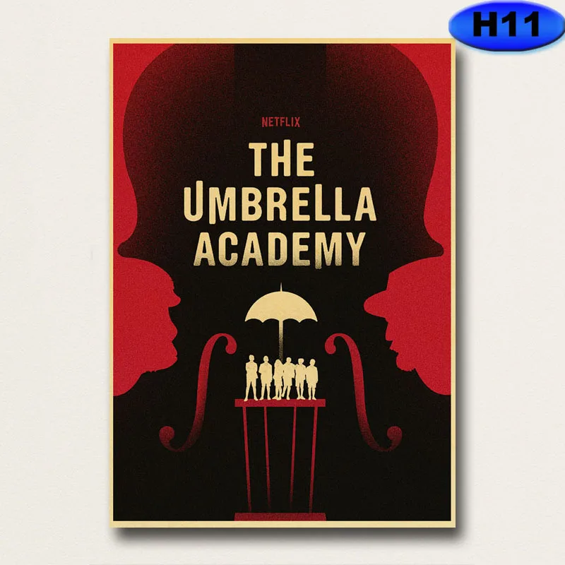 Vintage TV Series The Umbrella Academy Posters Kraft Paper Poster Wall Sticker Home Decor Living Room Bar Cafe Art Painting