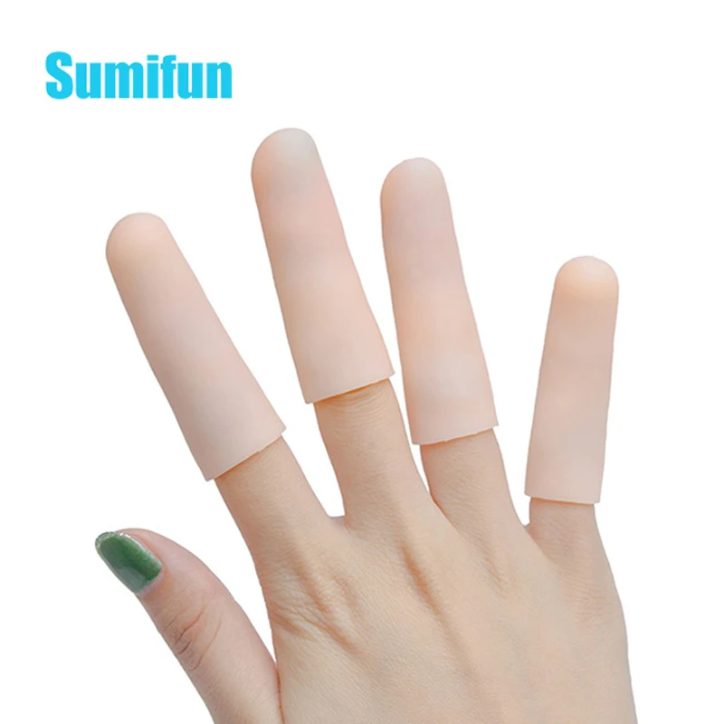 10Pcs Silicone Gel Finger Tubes  Protection Fingers Feet Pain Relief Hand Finger Corn Blister Protect Health Care Tool Product