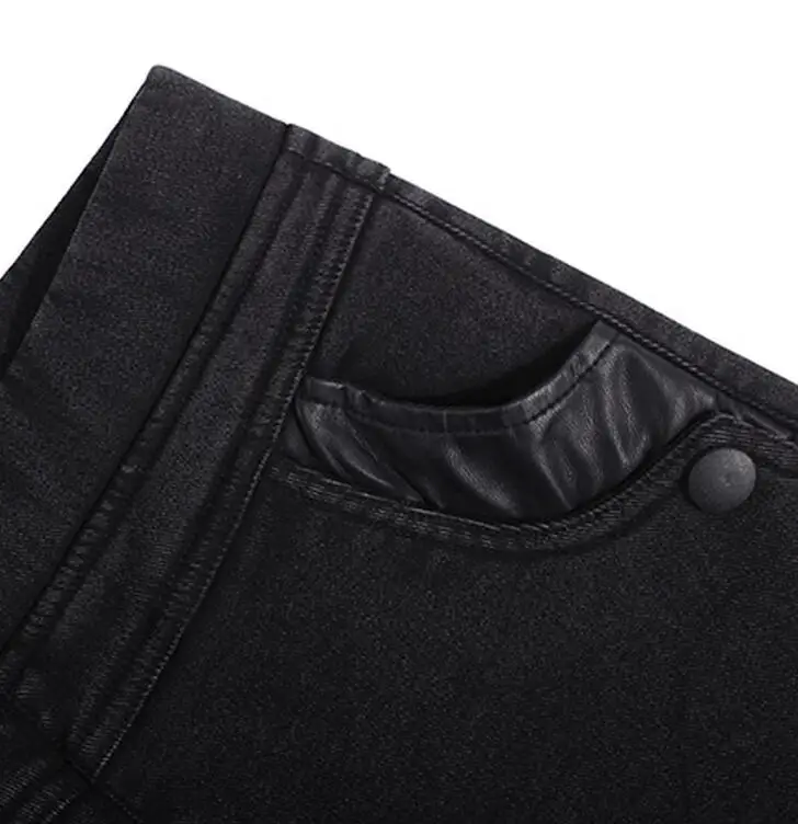 Donne plus size elastico in vita pantalone elasticità leggings nero a vita alta denim pantaloni mamma jeans pantalon femme S-5XL