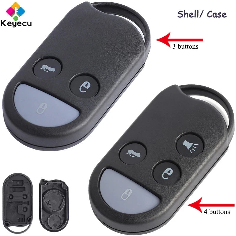 

KEYECU Replacement Remote Control Car Key Shell Case Housing - 3/ 4 Buttons Optional - FOB for Nissan Maxima A32 - Car Key Shell