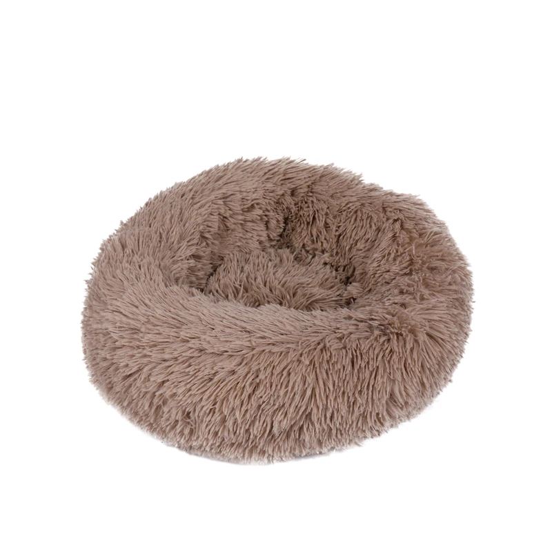 Luxury Long Plush Dog Basket Bed, Calming Bed, Hondenmand Pet Kennel, Cats House, Shag Vegan Fur Donut Cuddler, Cat and Dog Bed