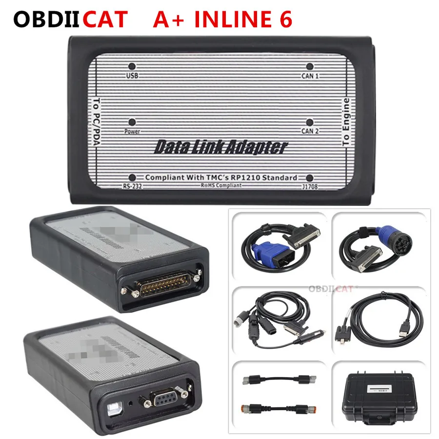 

INLINE 6 Data Link Adapter V8.7 Newest Heavy Duty Diagnostic Tool Full 8 Cable Truck Diagnostic Scanner Inline6 Car ToolS