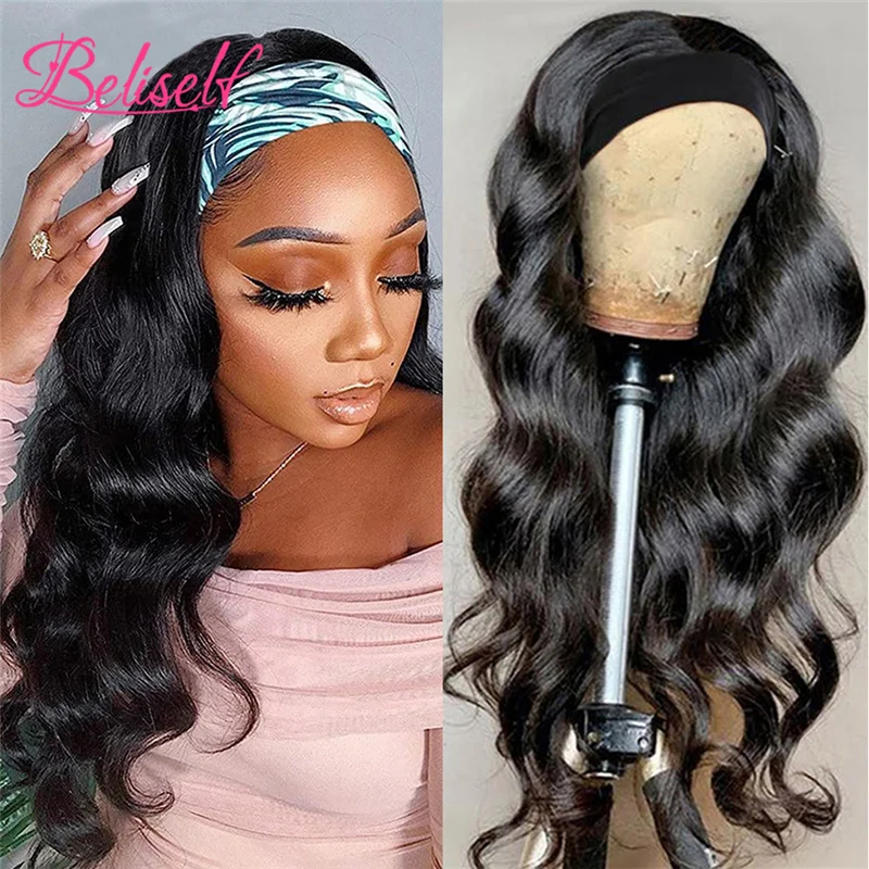 Perruque Body Wave brésilienne naturelle, cheveux humains, haute densité, entièrement faite à la Machine, pour femmes