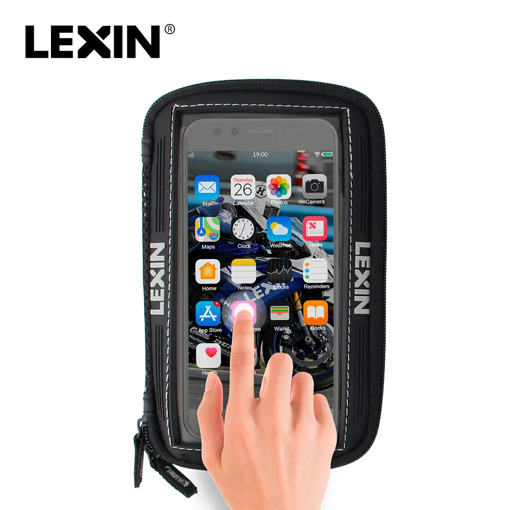 Lexin 5.5 Black Motorcycle Oil Fuel Tank Bag Magnetic Saddle Bag for Iphone6 6plus Samsung Glaxy S3 S4 Note2 3 for Harley