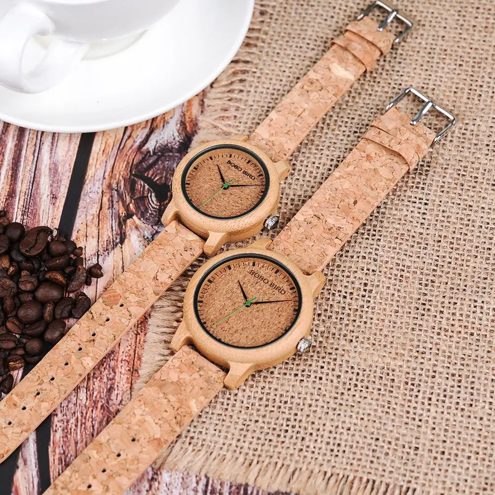 Bamboo Wooden Watch BOBOBIRD Quartz Timepiece for Father\'s Day Gift Unisex Japan Analog Ladies Men Wrist Watches reloj hombre