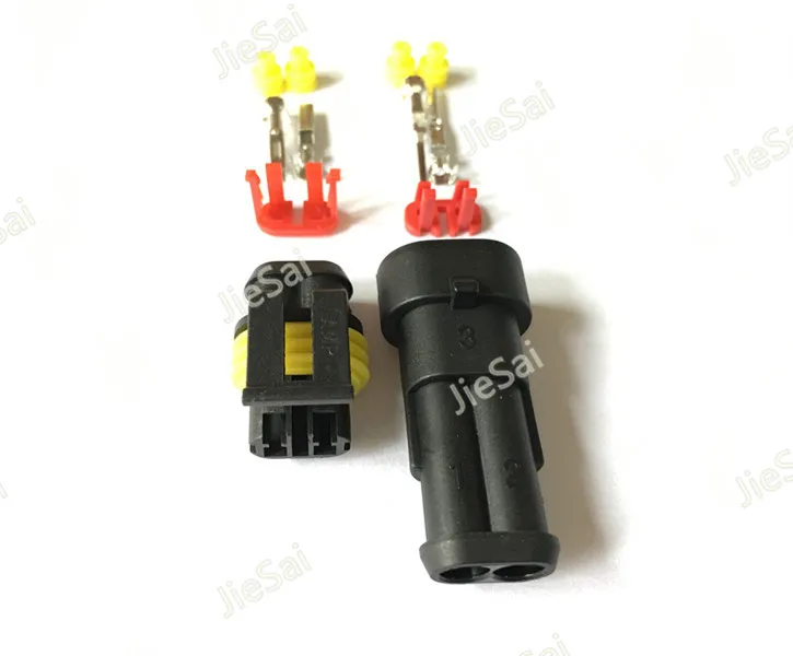 2 Pin Female Male AMP SuperSeal 282104-1 282080-2 Waterproof Electrical Automotive Connector Plug For Car