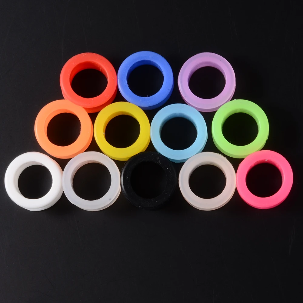 110pcs/Lot Mixed 3mm-20mm Silicone Flexible Double Flared Hollow Ear Tunnel Plugs Gauge Black Red Blue Orange Expander Wholesale