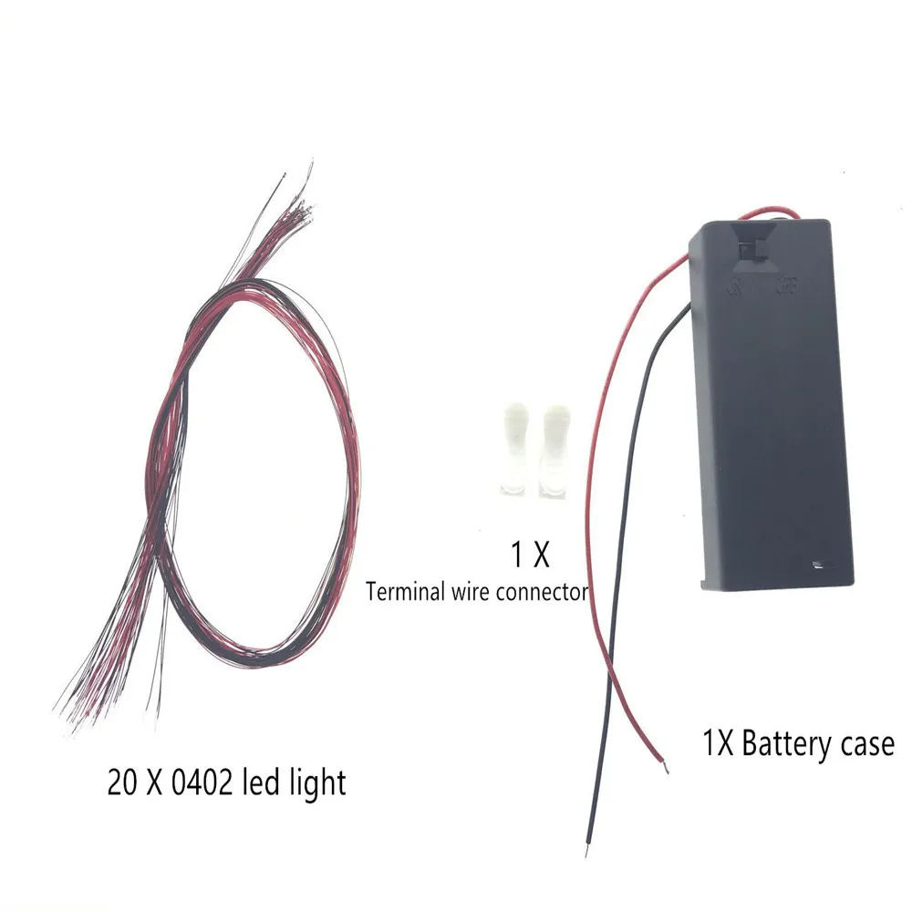 20 stücke 0402 3 v Led-Licht Mit Schalter SMD Blinkende Modell Zug HO N OO Skala Vorgelötet micro Litz Wired LED Für Diy Modell – Detail 7