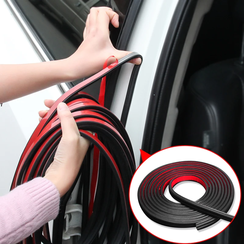 

3/5/16/25M Car Door Seal Strip Sticker B Shape Weatherstrip Rubber Seals Sound Insulation Sealing Auto Interior Accessories