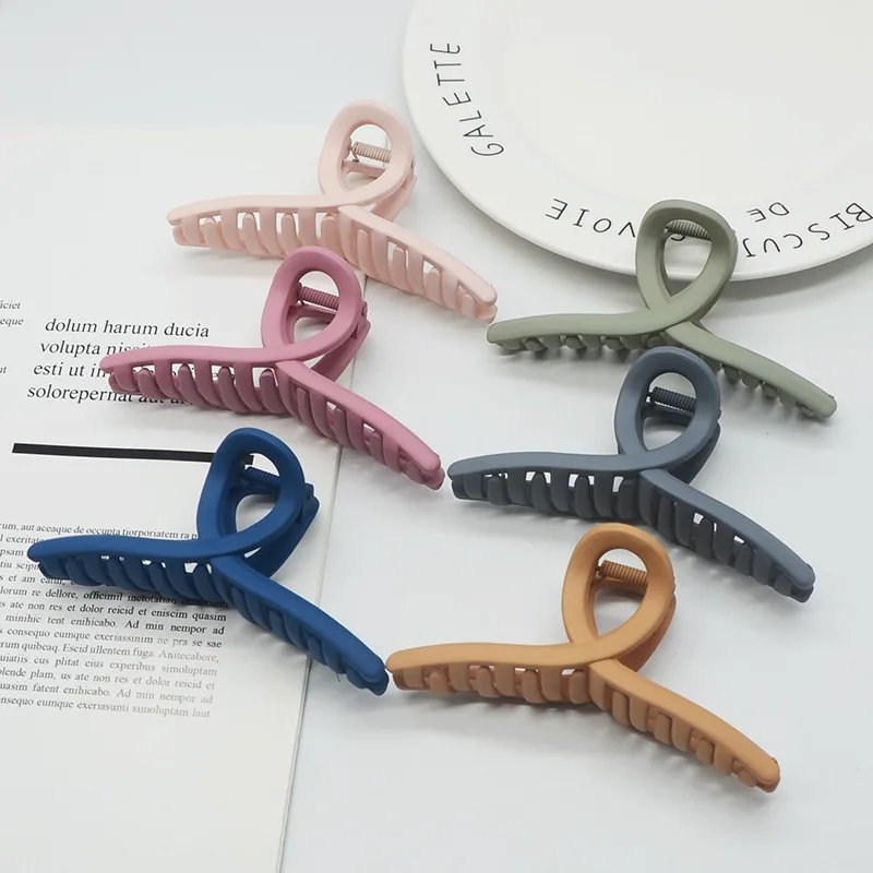 Nowe mody duży butik żywica matowy dziki krzyż geometria szpilka Barrette dla kobiet akcesoria dla dziewczynek nakrycia głowy