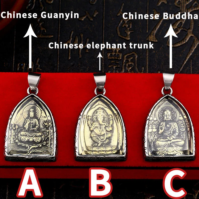 Beier 316L stainless steel Chinese Buddhist Rulai Guanyin partgold men and women pendant necklace fashion jewelry LLBP8-350P