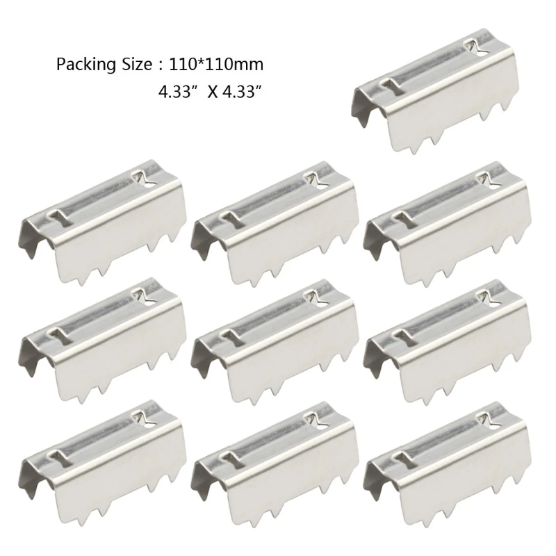 10pcs 3D Printer GT2 Open Belt Clip Open-end Timing Belts Belt Clamp Crimp Style