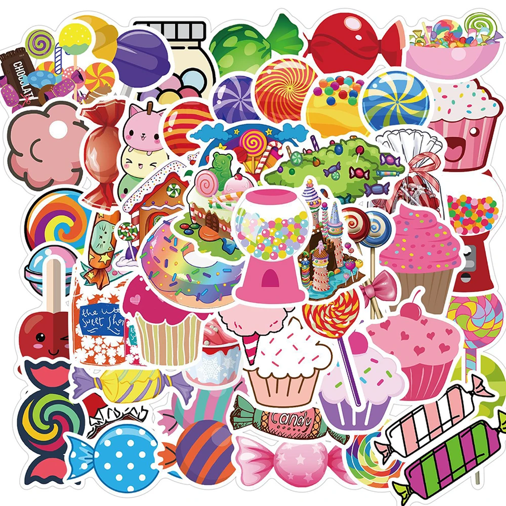 

10/30/50PCS Colorful Candy Girl Stickers Laptop Guitar Luggage Fridge Phone Waterproof Cartoon Graffiti Sticker Decal Kid Toy