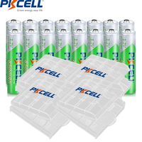 16PC PKCELL 850mAh 1.2V AAA NI-MH aaa Rechargeable Battery Ni-Mh Pre-charged aaa  Battery Batteries + 4pcs Battery Case Boxes