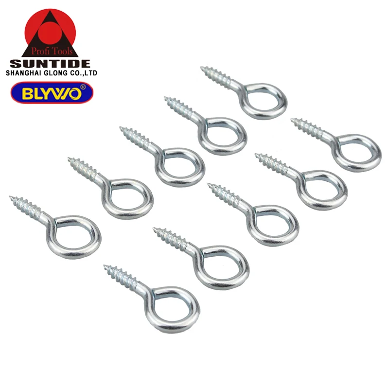 10pcs Eye Screws Screw Cup Hook Wood Products Processing Hardware Fasteners Screws Repair Nail