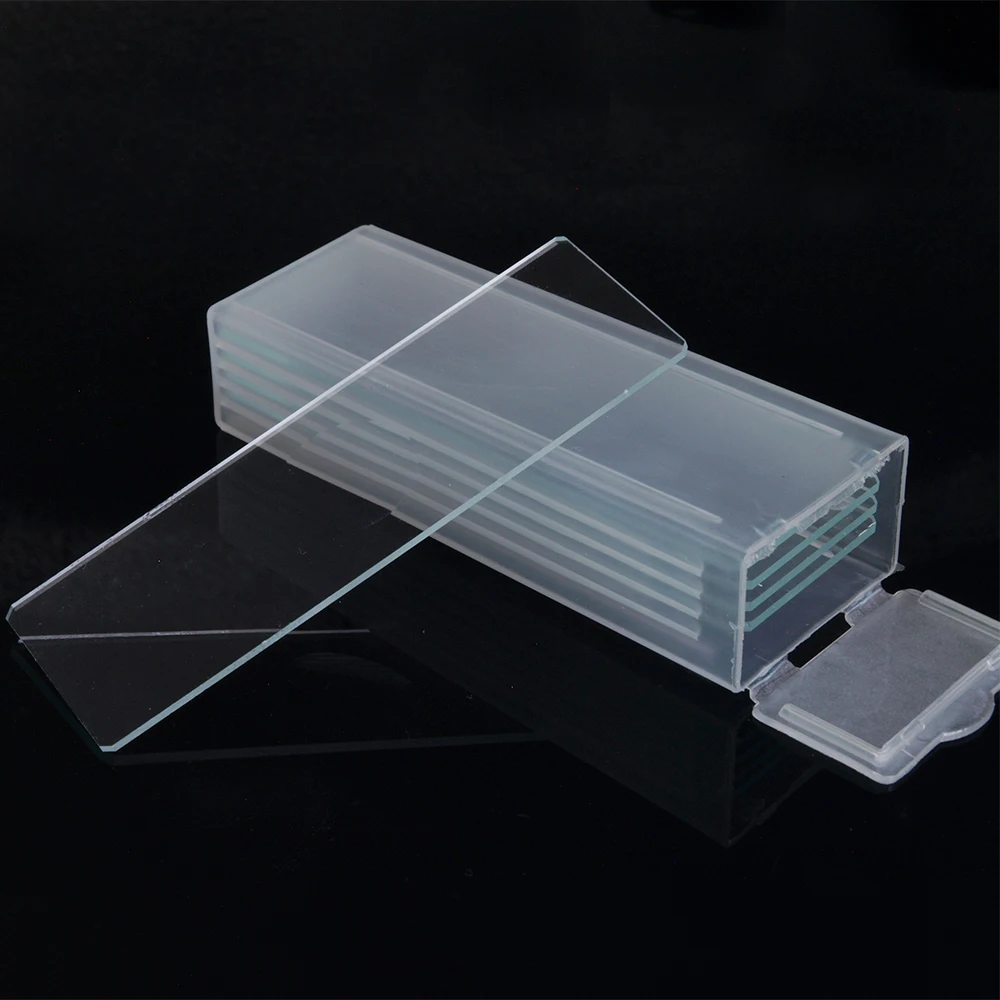 50 PCS 7103 Reusable Single Concave Blank Microscope Glass Slides for Preparation of Specimen