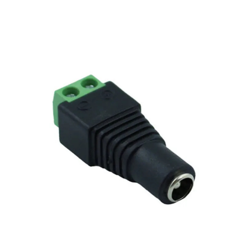 5PCS/1PCS DC Male Connector DC Female 2.1MM*5.5MM DC Power Jack Adapter Plug Connector For 3528/5050/5730 Single Color LED Strip