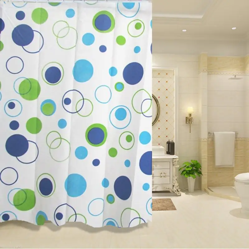 Waterproof Shower Curtain Mildew Proof Bathroom Screens With Hook Beach Scenery Printed Bathtub Curtains Bathroom Accessories