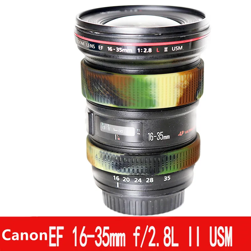 Silicone Focus Ring + Zoom Ring Rubber Band Protector for Canon EF 16-35mm f/2.8L II USM