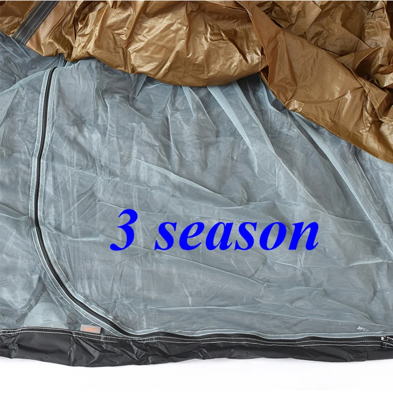 Tente de camping légère pour une personne, 3F LANSHAN 1 Pro, No-See-Um, 3 saisons, 4 saisons, 2021x90x230 cm, 2 côtés, 20d Silnylon, nouvelle