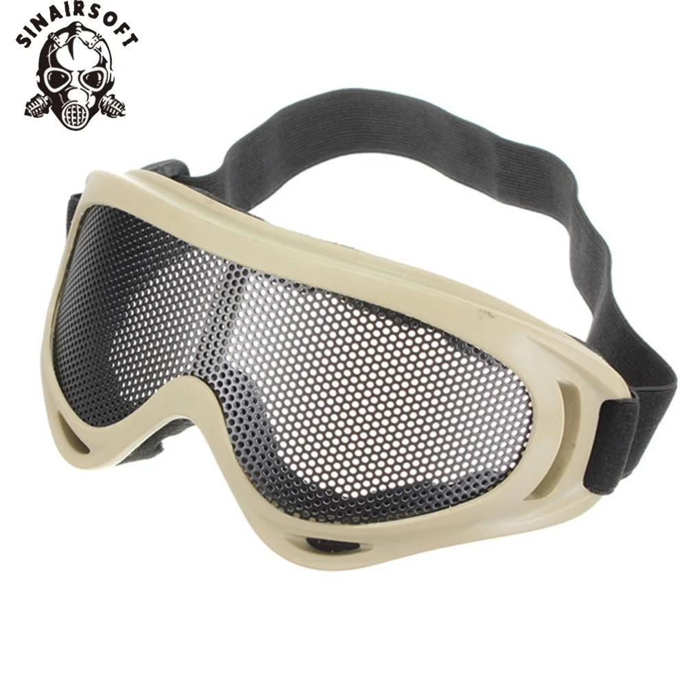 Hot! Outdoors Hunting Airsoft Net Tactical Shock Resistance Eyes Protecting Outdoor Sports Metal Mesh Glasses Goggles