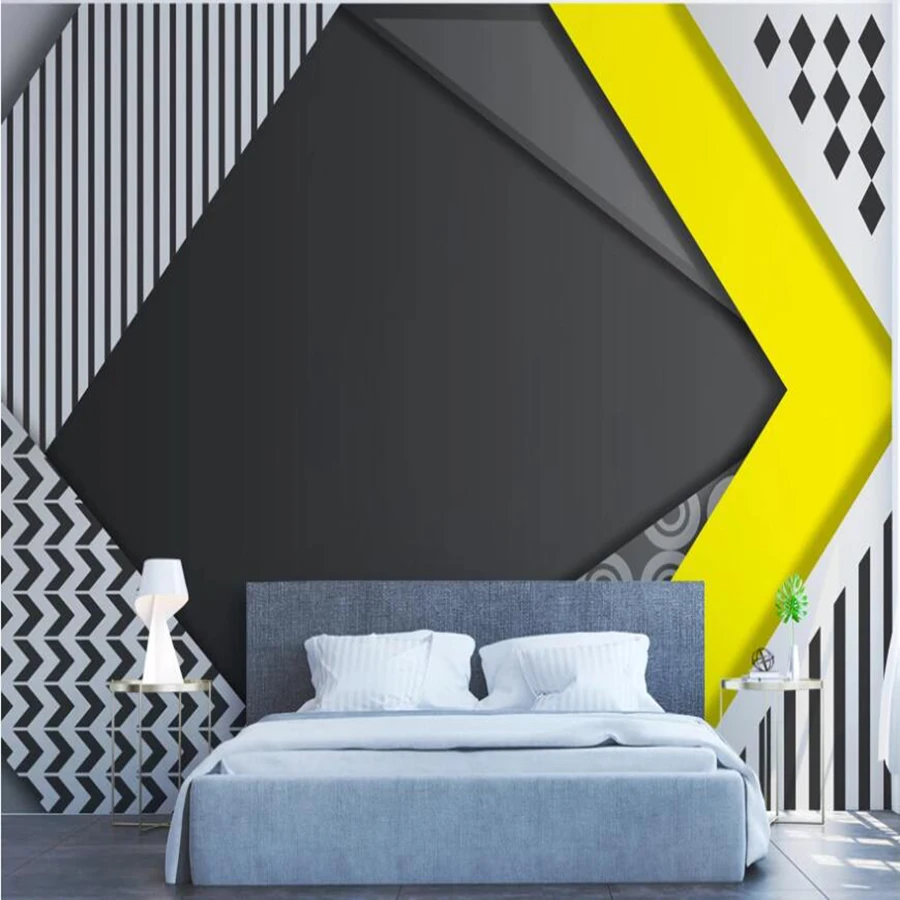

Milofi custom large 3D Nordic minimalist personality geometric background wall painting decorative wallpaper